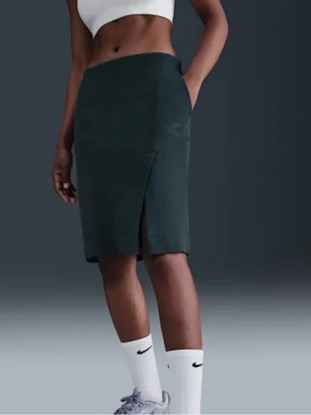 Nike Women's Sportswear Tech Fleece Skirt - Seaweed Green